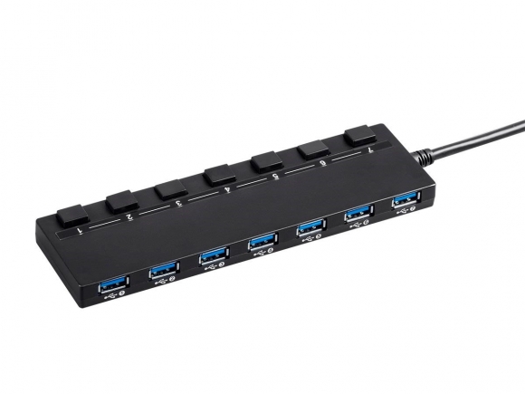 Monoprice 21787 USB 3.0 7-port Switch Hub, with AC Adapter