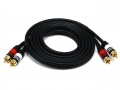 Monoprice 6 Foot Premium 2 RCA Plug M/M Cable - Black