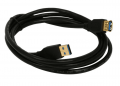BattleBorn USB3-6MF-G 6 foot USB 3.0 A Male to A Female Extension Cable with Gold Plating - Black