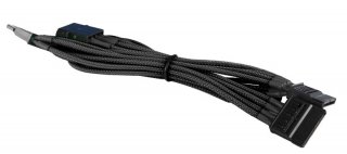 BattleBorn Braided Sleeve Black 3 x SATA to Molex Cable