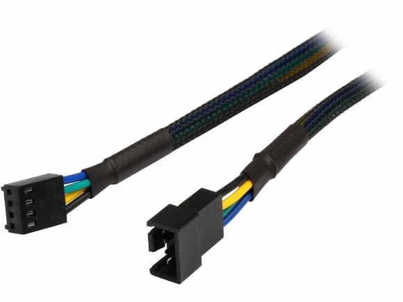 Coboc TX4EX-12 12 Sleeved 12 inch 4-pin TX4 PWM Fan Power Extension Cable Female to Male