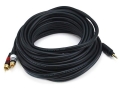 Monoprice 25ft Premium 3.5mm Stereo Male to 2RCA Male 22AWG Cable