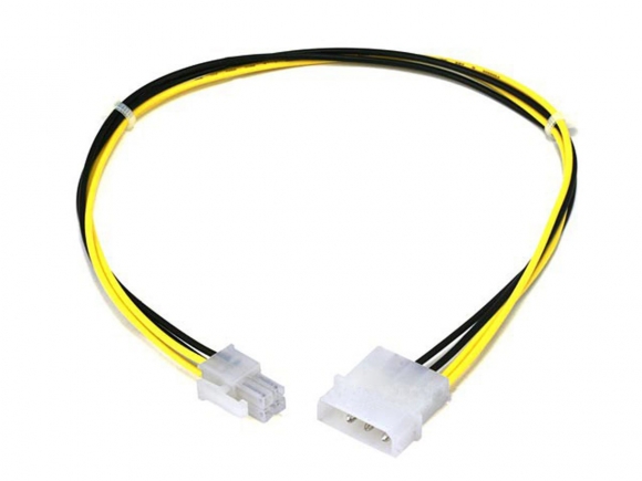 Monoprice 12" 4-Pin Molex to 4-Pin P4 Power Adapter