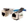 C2G Silver Cat5E Half-Shielded Toolless Keystone Jack