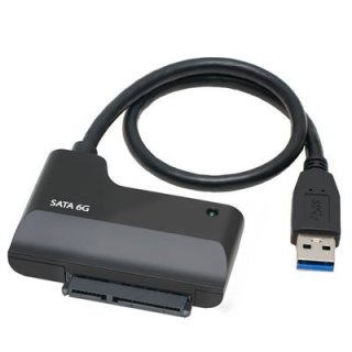 SYBA SY-ADA20079 InfoZone SuperSpeed USB 3.0 to SATA III Device Adapter Cable with AC Adapter