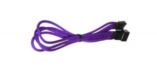 BattleBorn Purple Braided Male to Female 4-Pin 45cm Fan Extender Cable