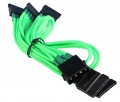 BattleBorn Molex to 5 x SATA Cable - Braided - Green