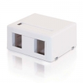 C2G 2-Port Keystone Jack Mounting Box (White)