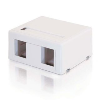 C2G 2-Port Keystone Jack Mounting Box (White)