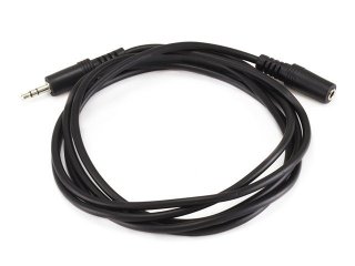 MonoPrice 6 Foot 3.5mm Male to Female Stereo Extension Cable - Black