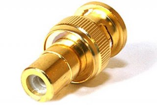 BNC Male to RCA Female Adapter - Gold Plated - BNC to RCA