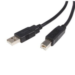 Startech USB2HAB1 1 Foot USB 2.0 Type-A to Type-B Cable (Black)