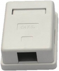 1-Port RJ45 Surface Mount Box (WHITE)