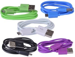 BattleBorn 3 foot USB micro Charge/Sync Cable (Five Pack of Colors)