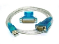 USB to RS232 DB9 Serial Cable + DB25 Pin Adapter / Port Adapter Converter for GPS, PDA, PC, Modem