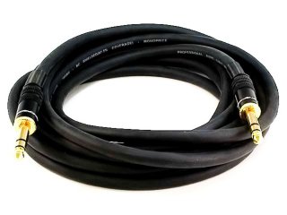 Monoprice 4795 15ft Premier Series 1/4-inch (TRS) Male to Male 16AWG Cable (Gold Plated)