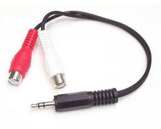 Startech MUMFRCA 6" Male 3.5mm to Female RCA Audio Adapter Cable