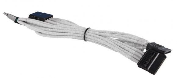 NZXT CABLE-NT-CB-43SATA-W Molex to 3x SATA Cable (White)