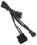 BattleBorn 60cm 4-pin Molex to 2 x 3-Pin Fan Power (Black)