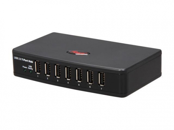 Rosewill RHUB-300 - 7-Port USB 20 Hub with Power Adapter