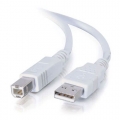 C2G 13172 2 Meter USB 2.0 A to B Data Cable - White