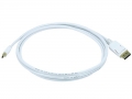 Monoprice 6007 6 Foot 32AWG Mini DisplayPort to DisplayPort Cable - White