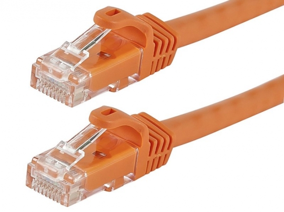 Monoprice 50 Foot Orange FLEXboot Cat5e UTP Ethernet Network Patch Cable