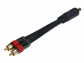 Monoprice 6inch RCA Female to Dual RCA Male Splitter Adapter