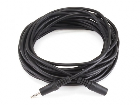 Monoprice 25ft 3.5mm Stereo Plug/Jack M/F Cable - Black