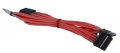 BattleBorn Red Braided 4-Pin Molex to 3 x SATA Power Adapter Cable