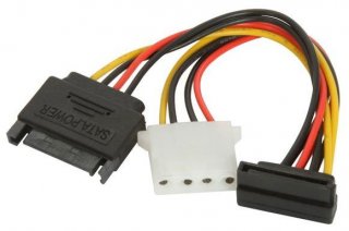 Athena Power CABLE-S15S15M4 SATA to SATA and Molex Adapter Cable