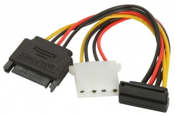 Athena Power CABLE-S15S15M4 SATA to SATA and Molex Adapter Cable