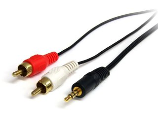 StarTech MU6MMRCA 6 Foot Male 3.5mm to Male RCA Stereo Audio Cable