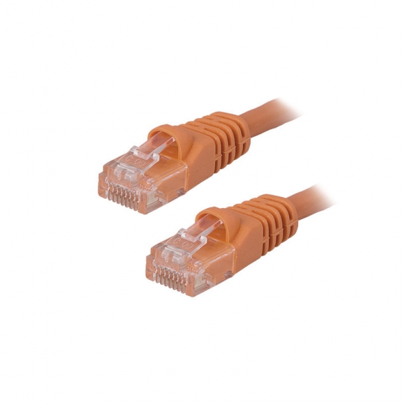 Battleborn 25' UTP Cat 6 Crossover Orange Cable with Moldboots