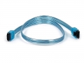 MonoPrice 8787 18inch SATA 6Gbps Cable w/Locking Latch - UV Blue