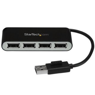 StarTech.com 4 Port USB Hub with Built-in Cable - 4 Port Portable USB 2.0 Hub ST4200MINI2