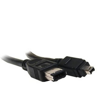 BattleBorn 6 Foot 6-pin to 4-pin Firewire IEEE 1394A Device Cable - 4p/6p