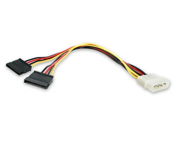 StarTech PYO2LP4SATA 12" Molex to 2x SATA Power Y-Splitter