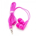 Stereo Earbuds 3.5mm, Silicone Tips, 45 Inch Length, Pink