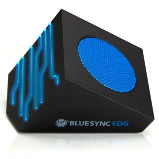 Gogroove BlueSYNC EDG Wireless Bluetooth Speaker w/ Rechargeable Battery Blue LED Glow Lights