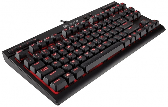 Corsair Gaming K63 Compact Mechanical Keyboard, Backlit Red LED, Cherry MX Red