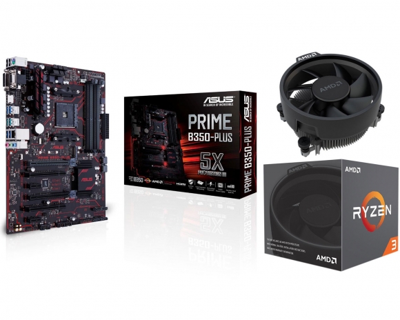 Ryzen 3 1200 and Asus Prime B350-Plus Motherboard CPU Combo