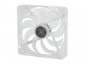 Rosewill RFTL-131409R - 140mm Computer Case Cooling Fan with LP4 Adapter - Transparent Frame & 4 Red LED Lights Fluid Dynamic Bearing,