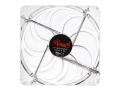 Rosewill RFTL-131409B - 140mm Computer Case Cooling Fan with LP4 Adapter - Transparent Frame & 4 Blue LED Lights Fluid Dynamic Bearing