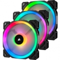 Corsair LL Series CO-9050072-WW LL120 RGB 120mm Dual Light Loop RGB PWM Fan, 3-Pack