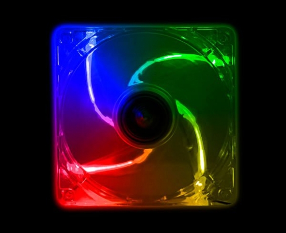 Kingwin CFMC-012LB 120mm Long Life Bearing Multi-Color LED Case Fan