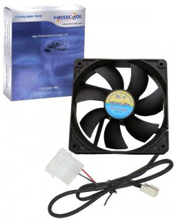 Masscool 120mm DC Case Fan w/ 3 and 4pin Power Plugs