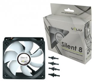 GeLid Silent8 FN-SX08-16 80mm 18dBa Shock Absorbing Silent Case Fan