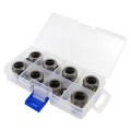 XSPC G1/4" to 10mm ID, 14mm OD Rigid Tubing - Triple Seal (Black Chrome) (8 Pack)
