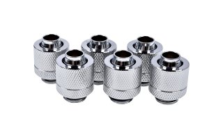 Alphacool Eiszapfen 13/10mm Compression Fitting G1/4 - Chrome Six pack